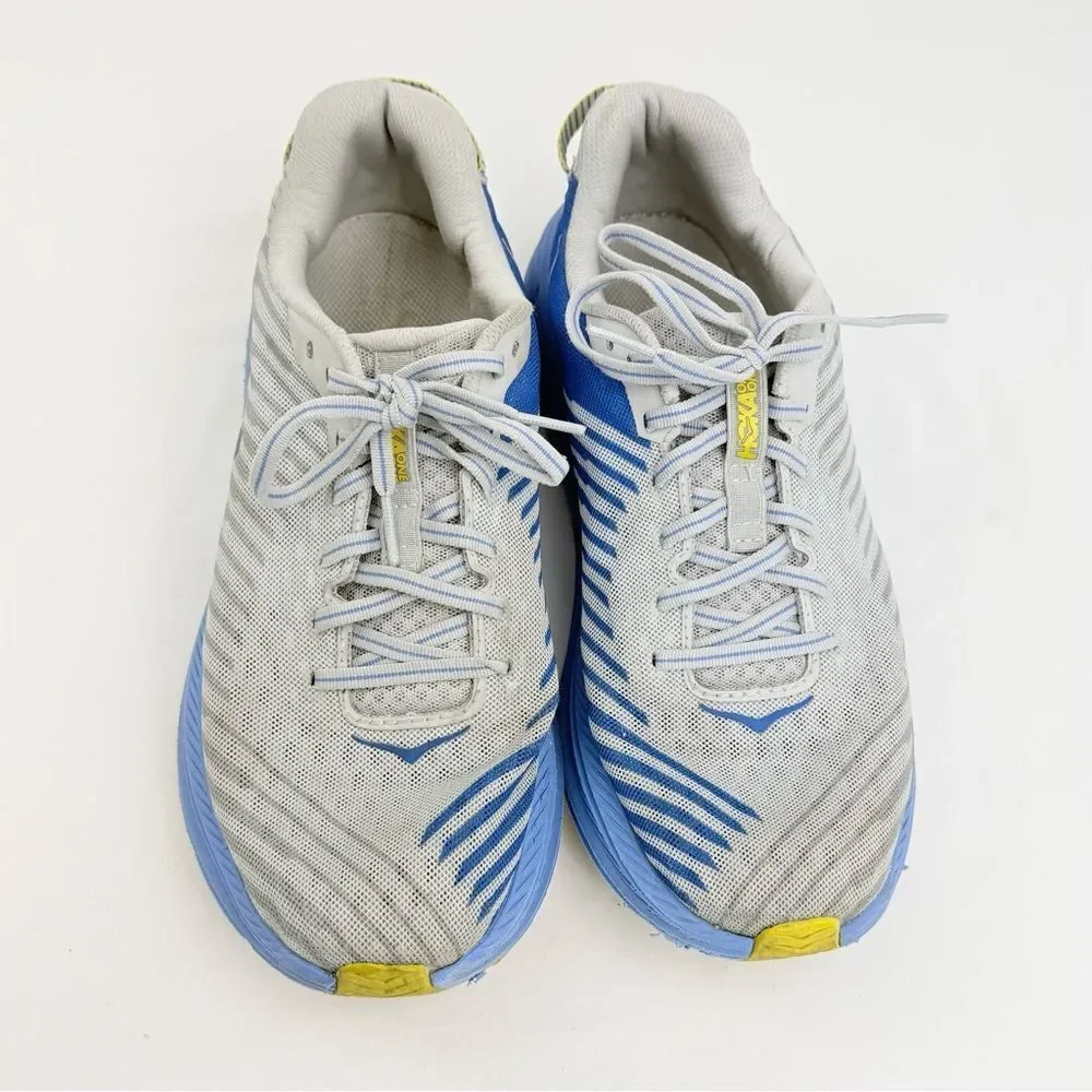 Hoka One One RICON Running Athletic Sneaker in Oyster Mushroom Nebulas Blue